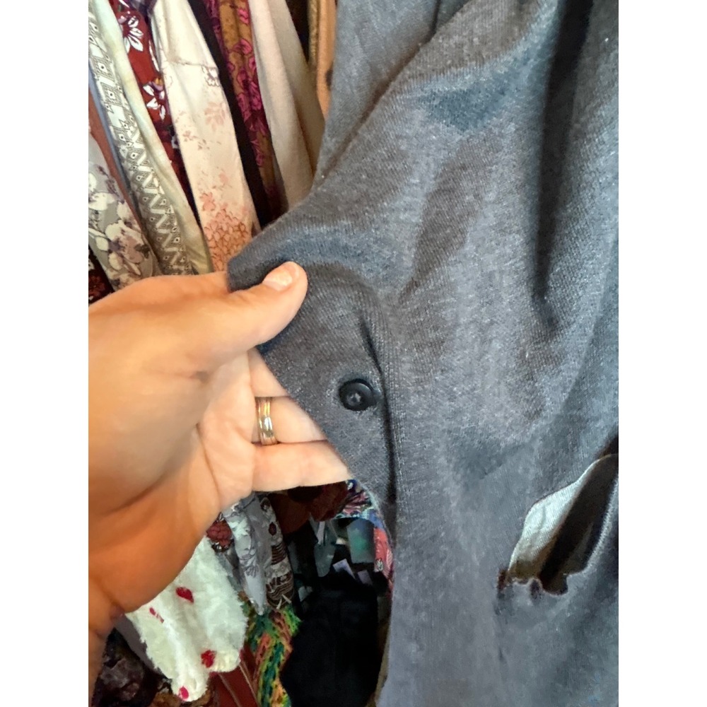 Lululemon Savasana Wrap Cardigan Grey Open Front Draped Pocket Sweater OS - Picture 8 of 11